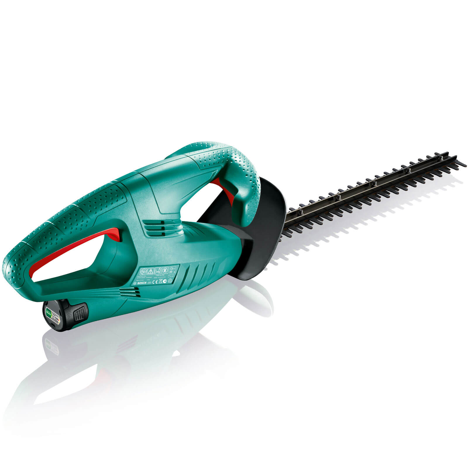 Image of Bosch POWER4ALL AHS 4515 LI 108v Cordless Hedge Trimmer with 450mm Blade and 1 Lithium Ion Battery 2ah with Lubricant and Blade Protector Spray Worth 495