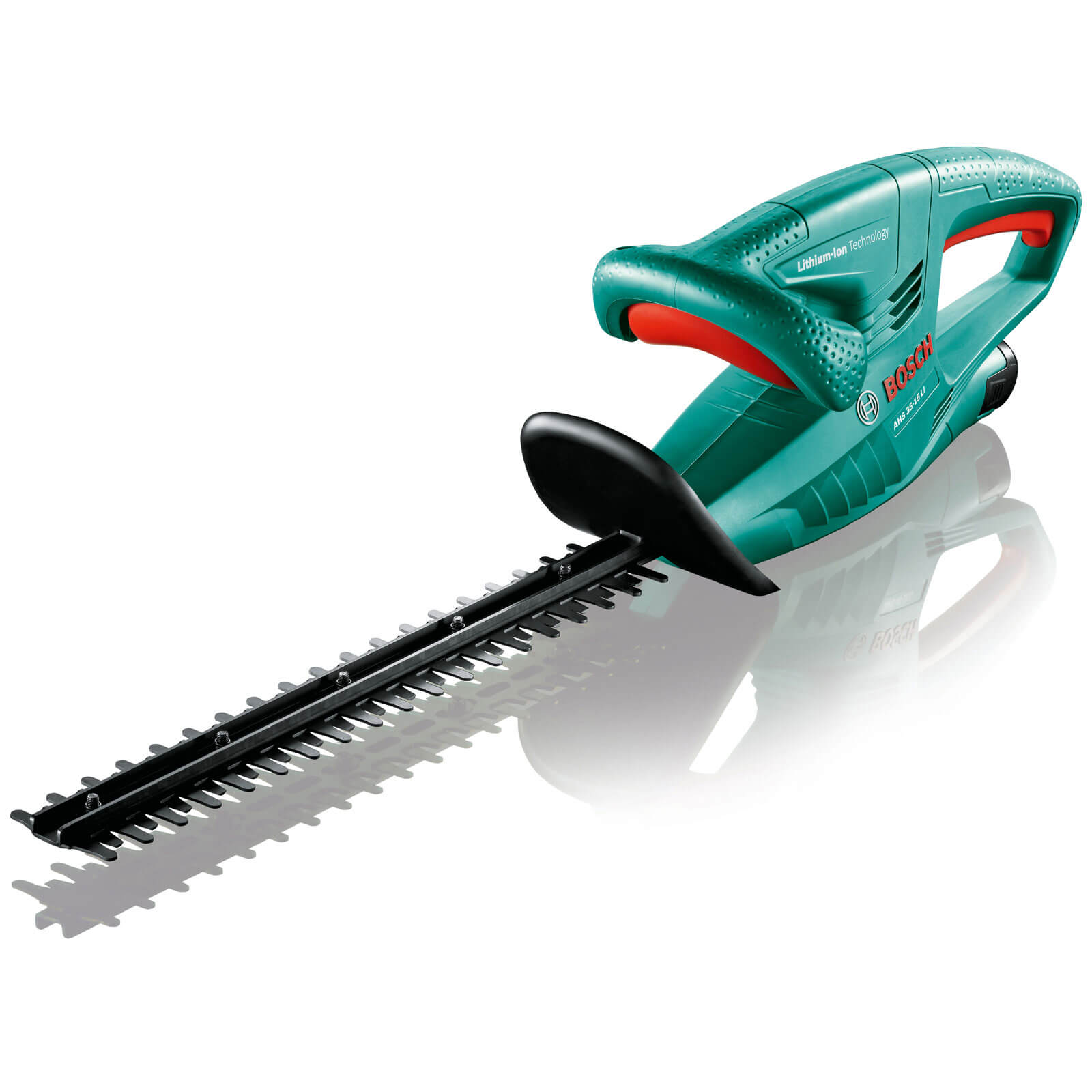 Image of Bosch POWER4ALL AHS 3515 LI 108v Cordless Hedge Trimmer with 350mm Blade and 1 Lithium Ion Battery 2ah with Lubricant and Blade Protector Spray Worth 495