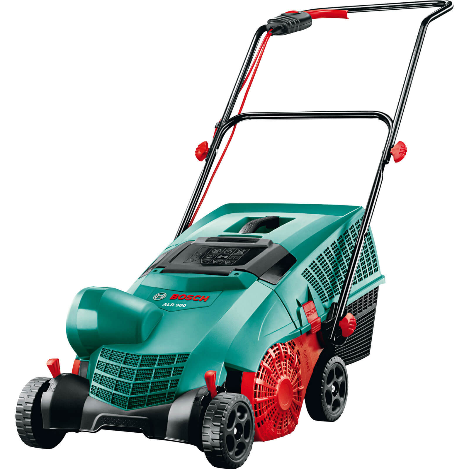 Image of Bosch ALR 900 Metal Tine Lawn Raker 320mm Rake 900w 240v with Pop Up Waste Bag Worth 795