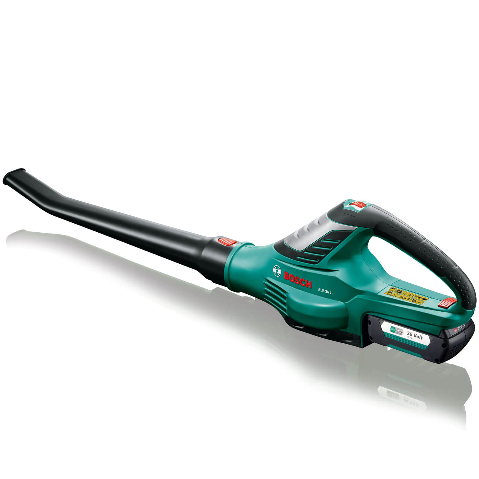 Image of Bosch ALB 36 LI 36v Cordless Garden Blower with 1 Lithium Ion Battery 26ah with Bolle Safety Glasses and Pop Up Garden Waste Bag Worth 1290