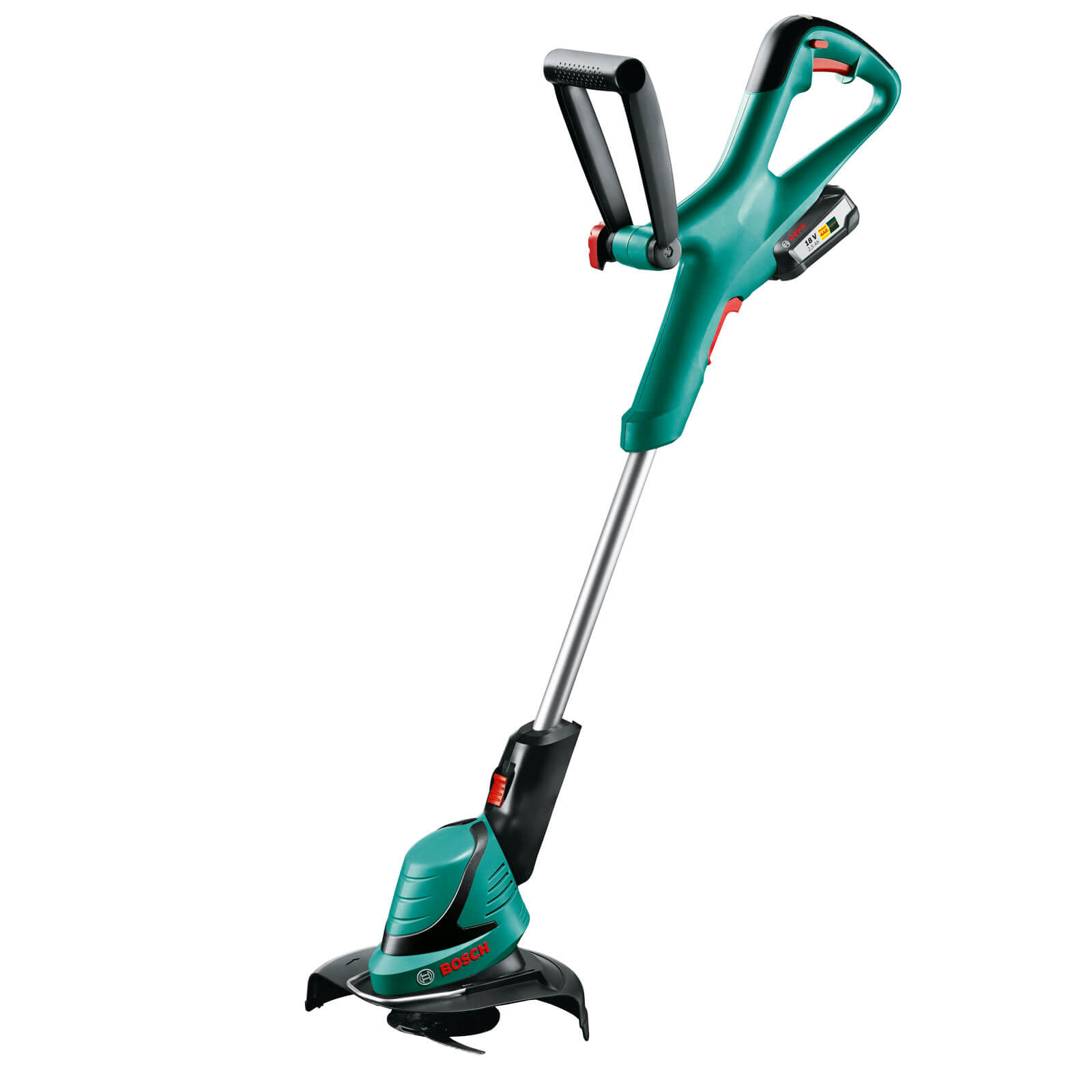 Image of Bosch POWER4ALL ART 2318 LI 18v Cordless Grass Trimmer 230mm Cut with 1 Lithium Ion Battery 25ah with Spare Pack of Blades and Bolle Safety Glasses Worth 1190