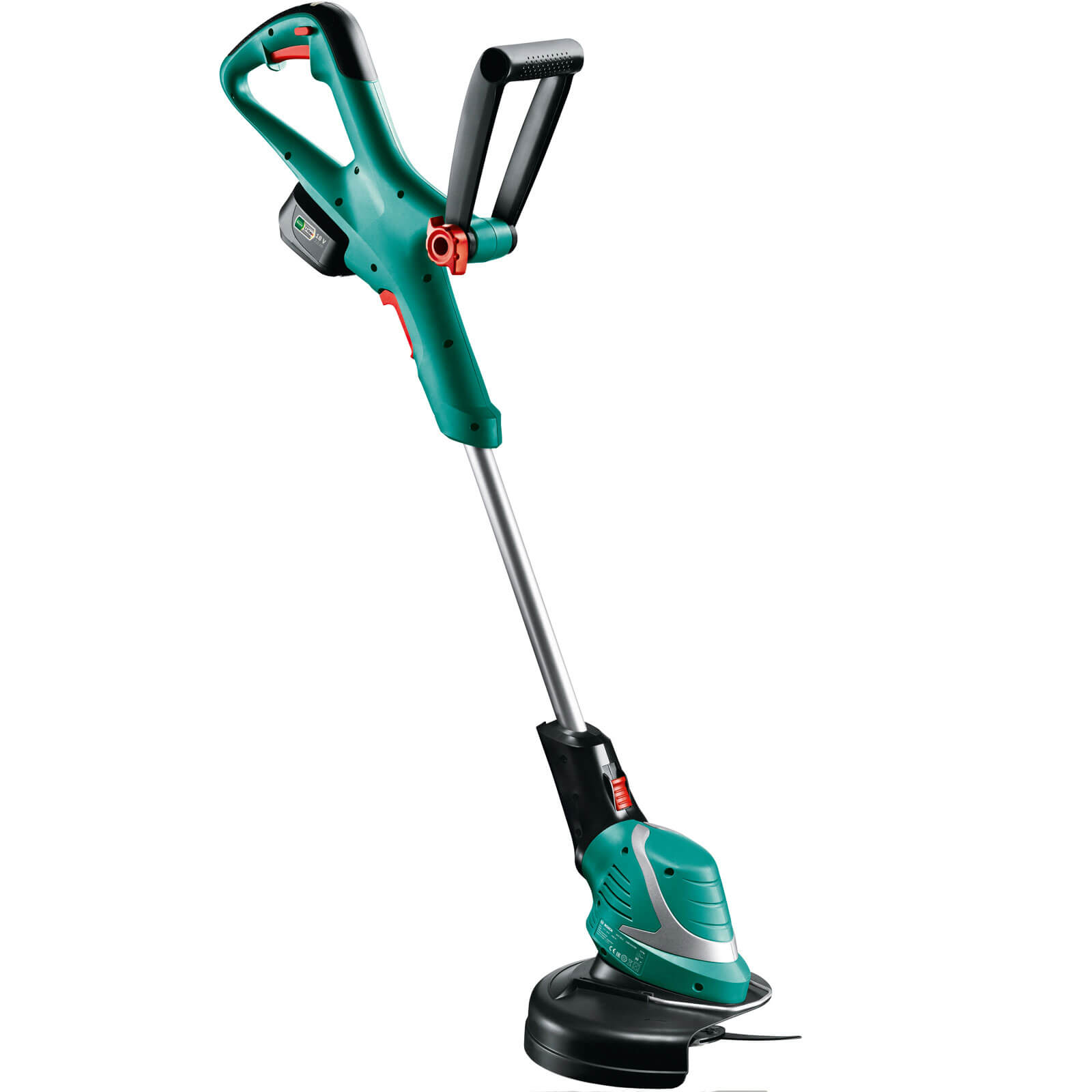 Image of Bosch POWER4ALL ART 2618 LI 18v Cordless Grass Trimmer 260mm Cut with 1 Lithium Ion Battery 25ah with Spare Pack of Blades and Bolle Safety Glasses Worth 1190