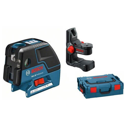 Image of Bosch GCL25 Cross Line With 5 Point Laser in One Device BM1 Wall Mount LBoxx