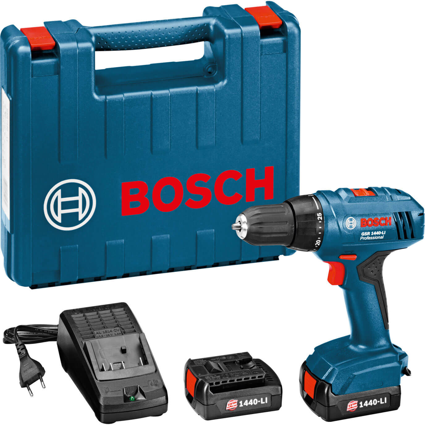 Image of Bosch GSR 1440LI 144v Cordless Drill Driver with 2 Lithium Ion Batteries 15ah