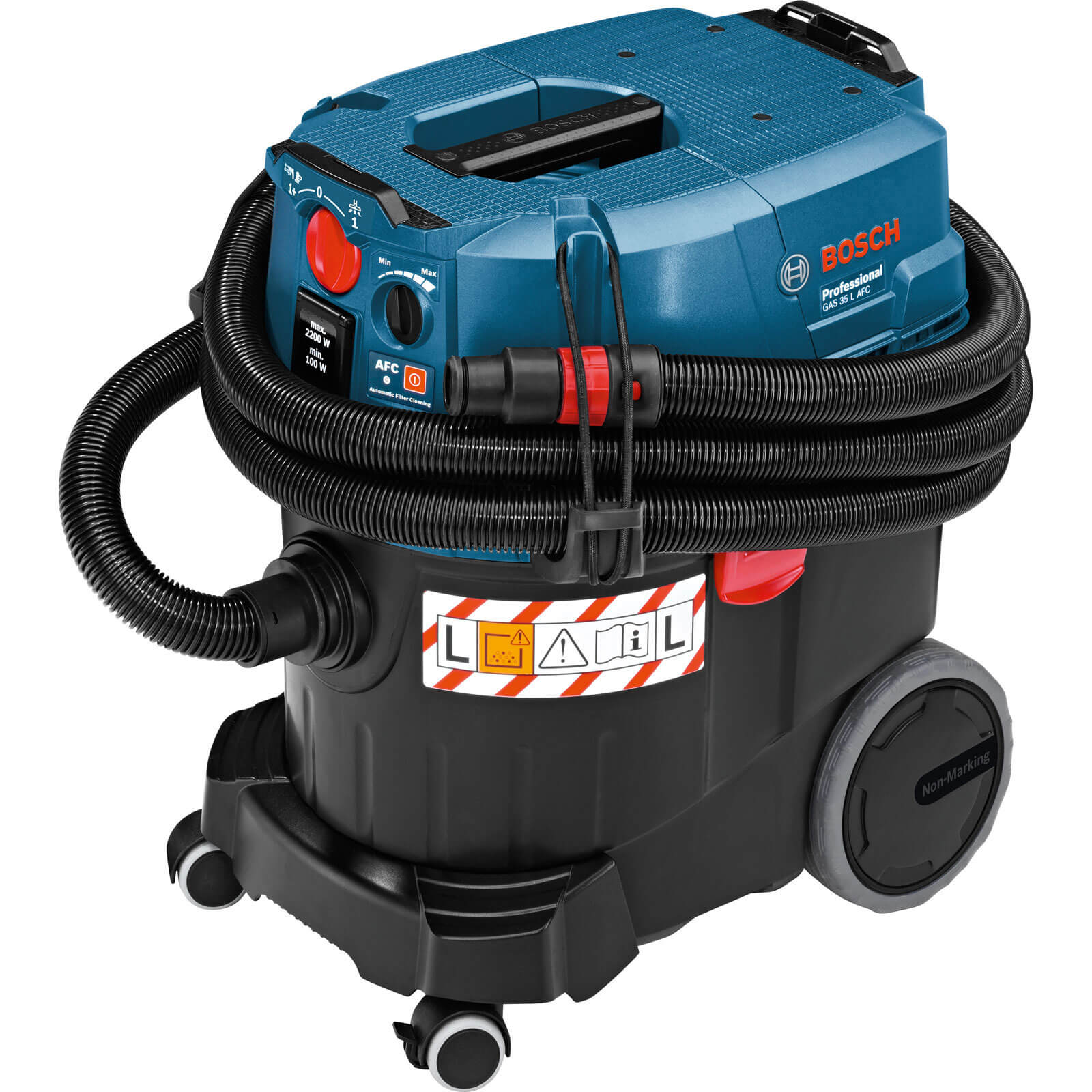 Image of Bosch GAS 35 L AFC Wet and Dry Vacuum Cleaner and Dust Extractor 35 Litre Tank 1200w 240v