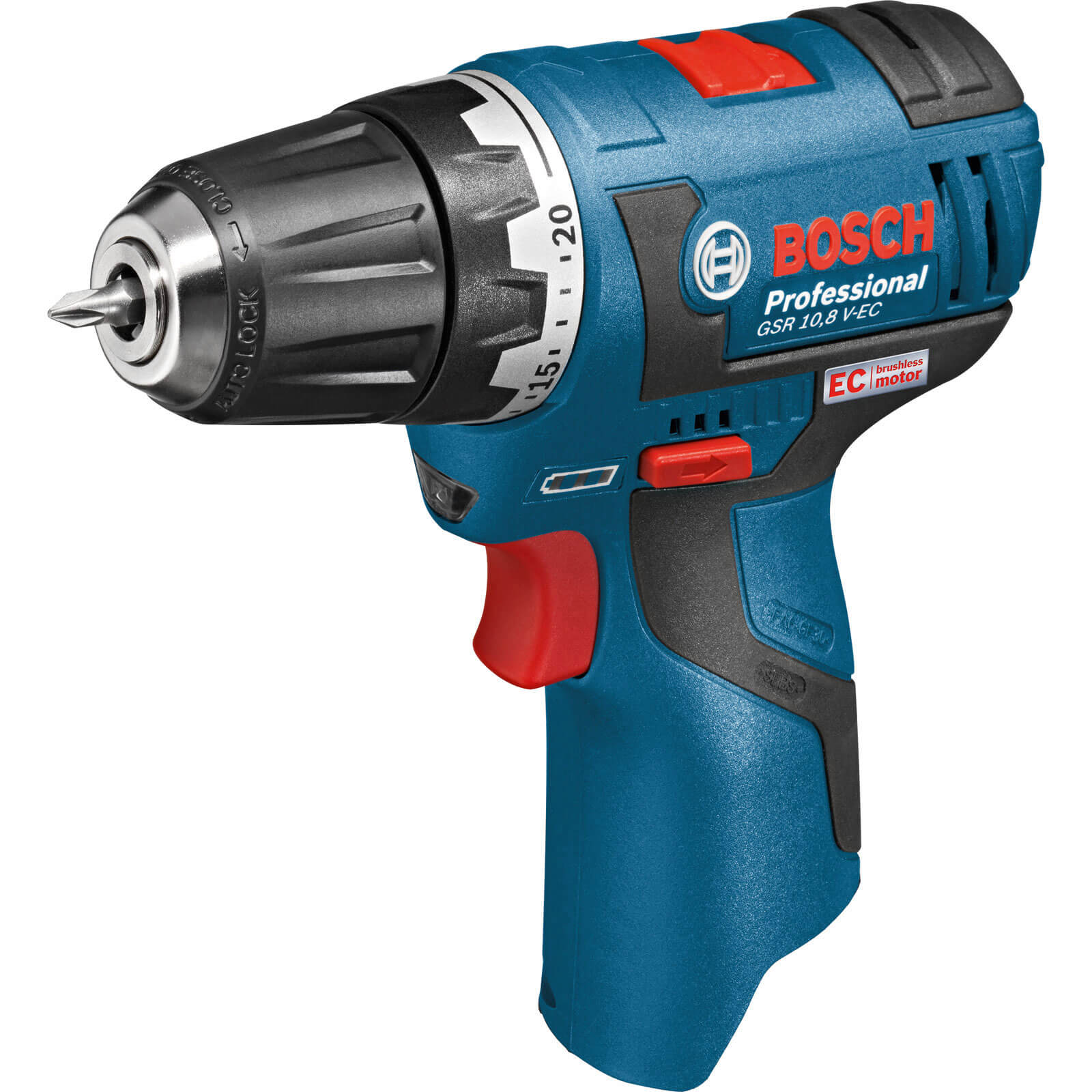 Image of Bosch GSR 108 VEC 108v Cordless 2 Speed Brushless Drill Driver without Battery or Charger