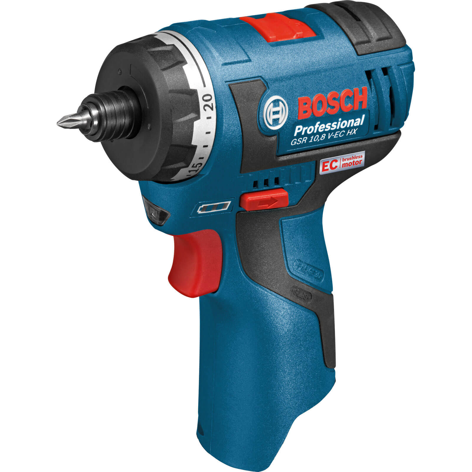 Image of Bosch GSR 108 VEC HX 108v Cordless 2 Speed Brushless Drill Driver without Battery or Charger