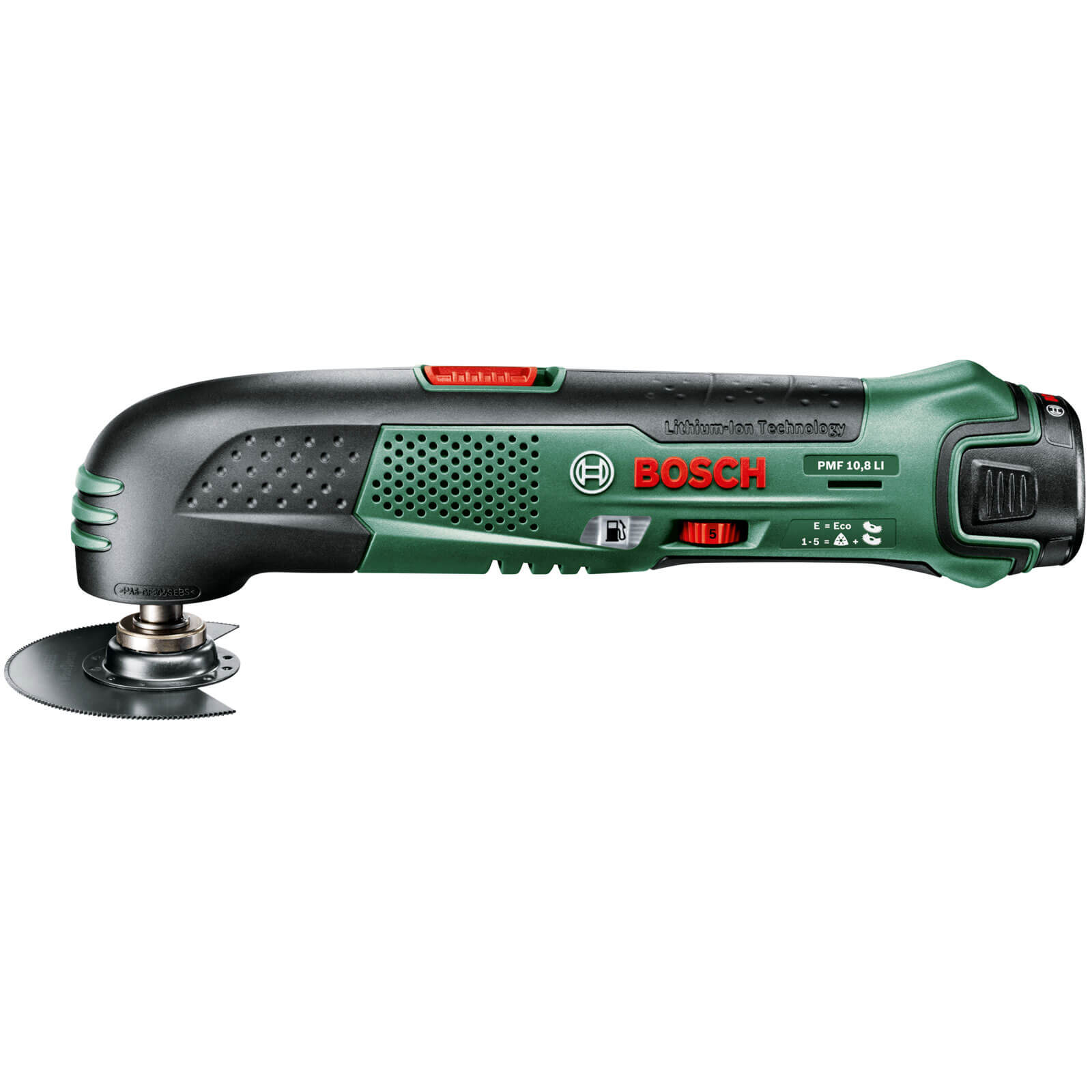 Image of Bosch POWER4ALL PMF 108 LI 108V Cordless All Rounder 3 in 1 Multi Tool Cuts Saws and Sands with 1 Lithium Ion Battery 2ah