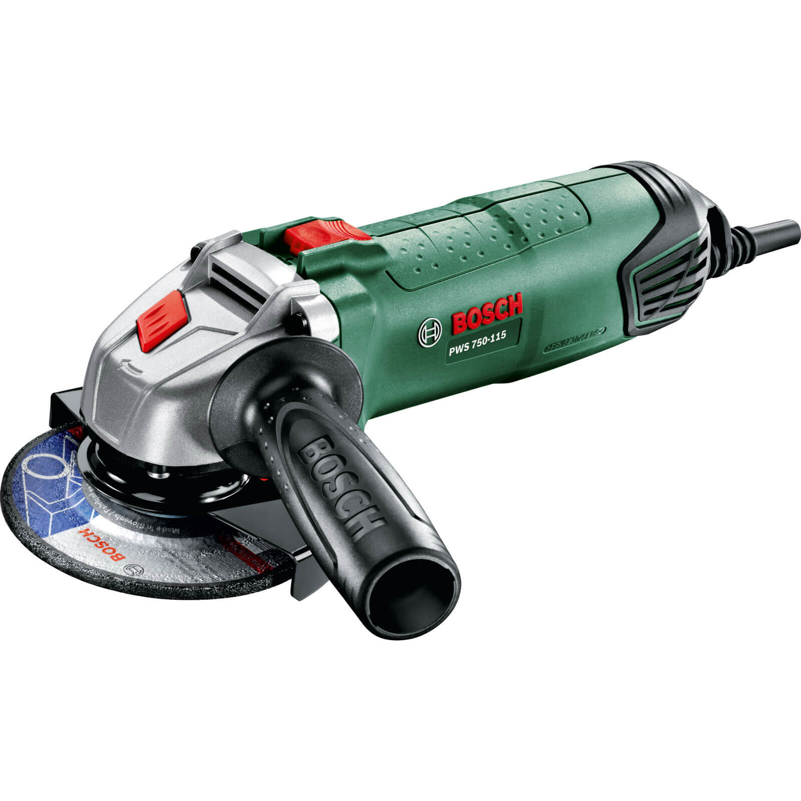 Image of Bosch PWS 750115 Electric Angle Grinder 115mm 45 Disc 750w 240v