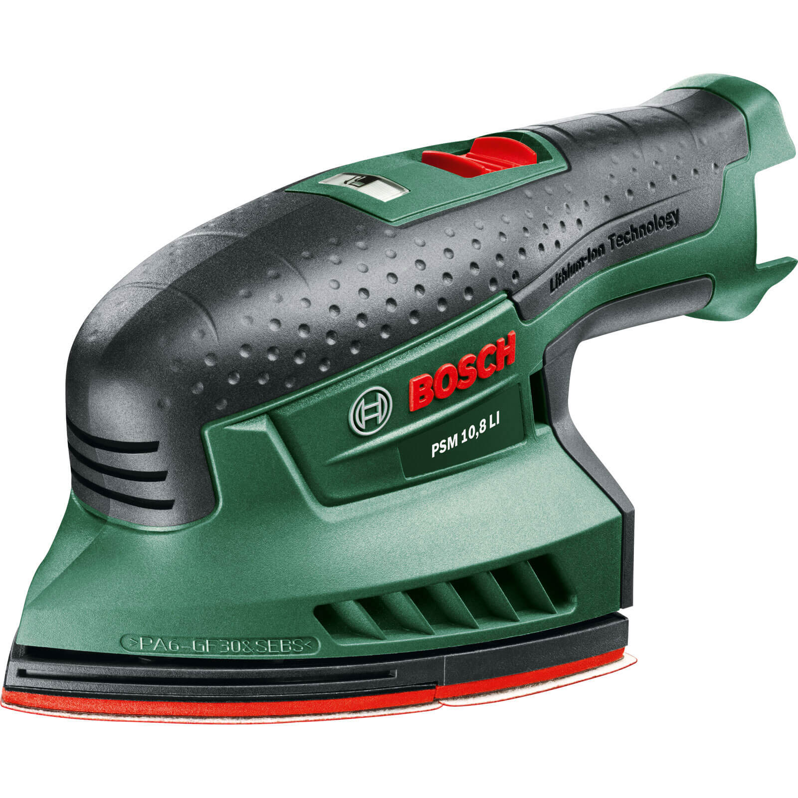 Image of Bosch POWER4ALL PSM 108 LI 108v Cordless Delta Multi Sander without Battery or Charger