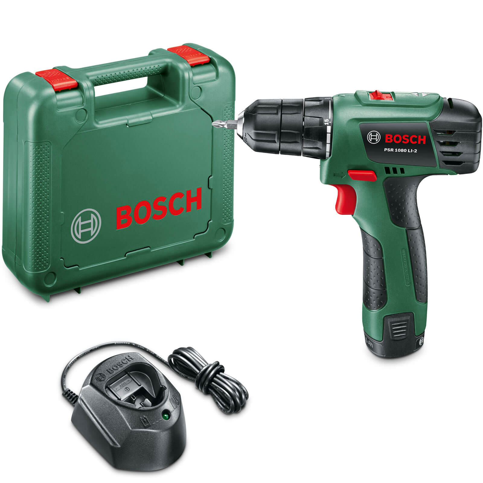 Image of Bosch POWER4ALL PSR 1080 LI 108v Cordless Drill Driver with 1 Lithium Ion Battery 15ah