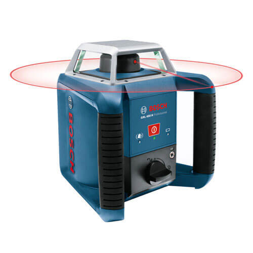 Image of Bosch GRL 400H Outdoor Self Levelling Rotating Laser Level LR1 Receiver GR240 Rod BT170HD Tripod