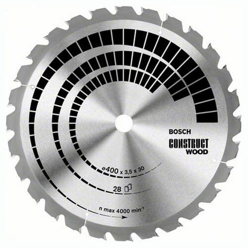 Image of Bosch Construct Bench Circular Saw Blade 350mm x 24 Teeth 30mm Bore