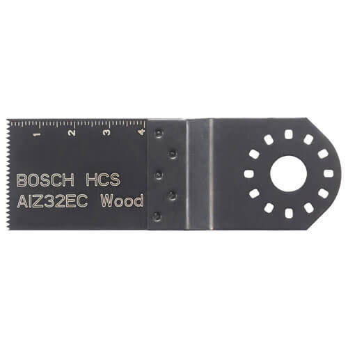 Image of Bosch HCS Plungecut Saw Blade Cuts Wood 32mm Wide x 40mm Long Pack of 5 for Bosch PMF and GOP Multi Tools