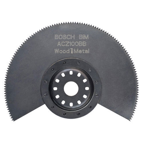 Image of Bosch BiMetal Segment Saw Blade Cuts Wood and Metal Dia100mm for Bosch PMF and GOP Multi Tools