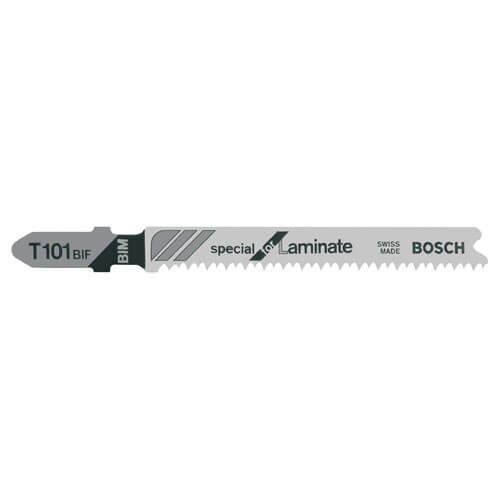 Image of Bosch T101bif Jigsaw Blades Pack of 5 Clean Cut For Laminates