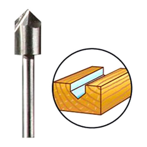 Image of Dremel 640 64mm V Groove Router Bit use with Dremel Router Attachment