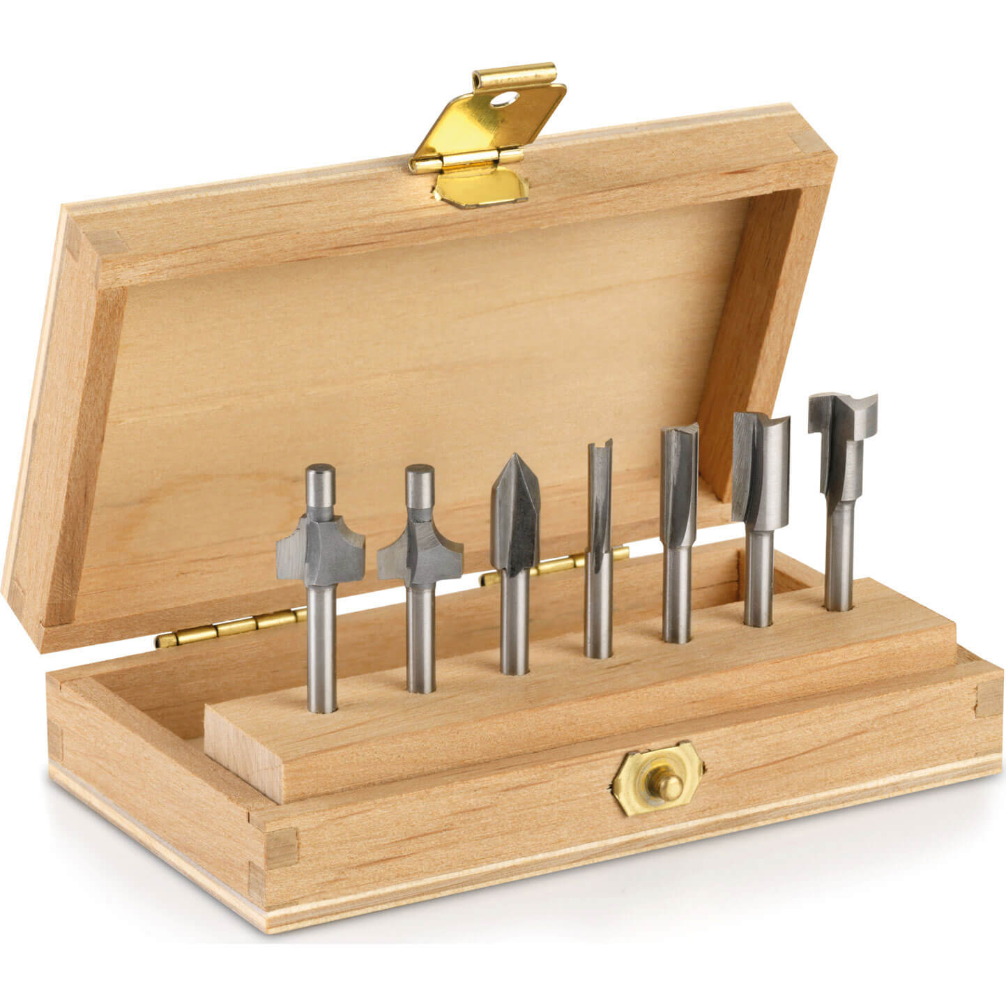 Image of Dremel 7 Piece Router Bit Set for use with Dremel Router Attachment