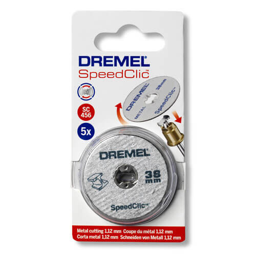 Image of Dremel SC456 EZ SpeedClic 38mm Metal Cutting Wheels Pack of 5 for Dremel Rotary Multi Tools