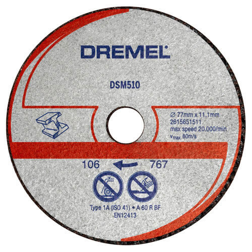 Image of Dremel DSM510 Metal Cutting Wheel for DSM20 SawMax Pack of 3