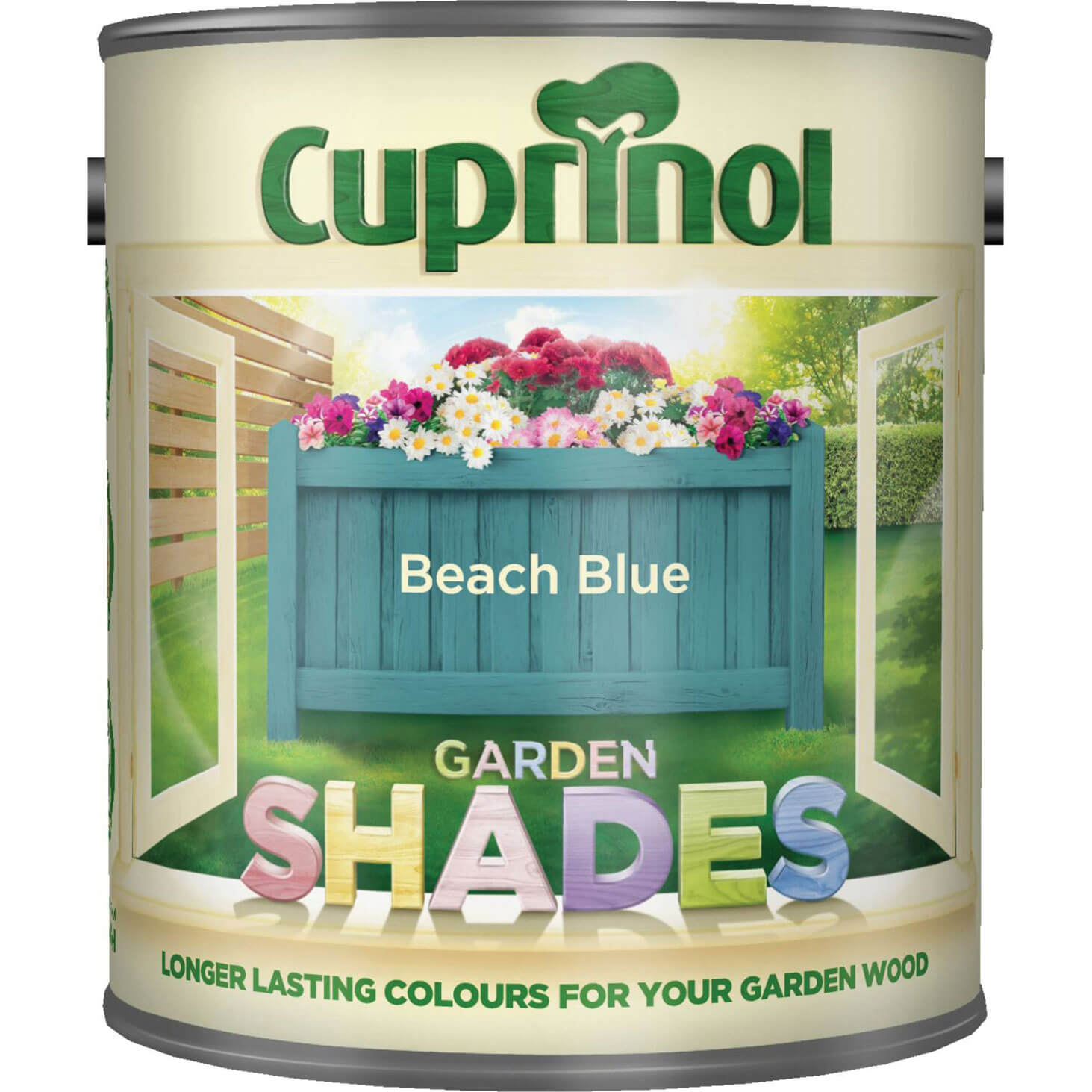 Image of Cuprinol Garden Shades Exterior Wood Protector Beach Blue 1 Litre