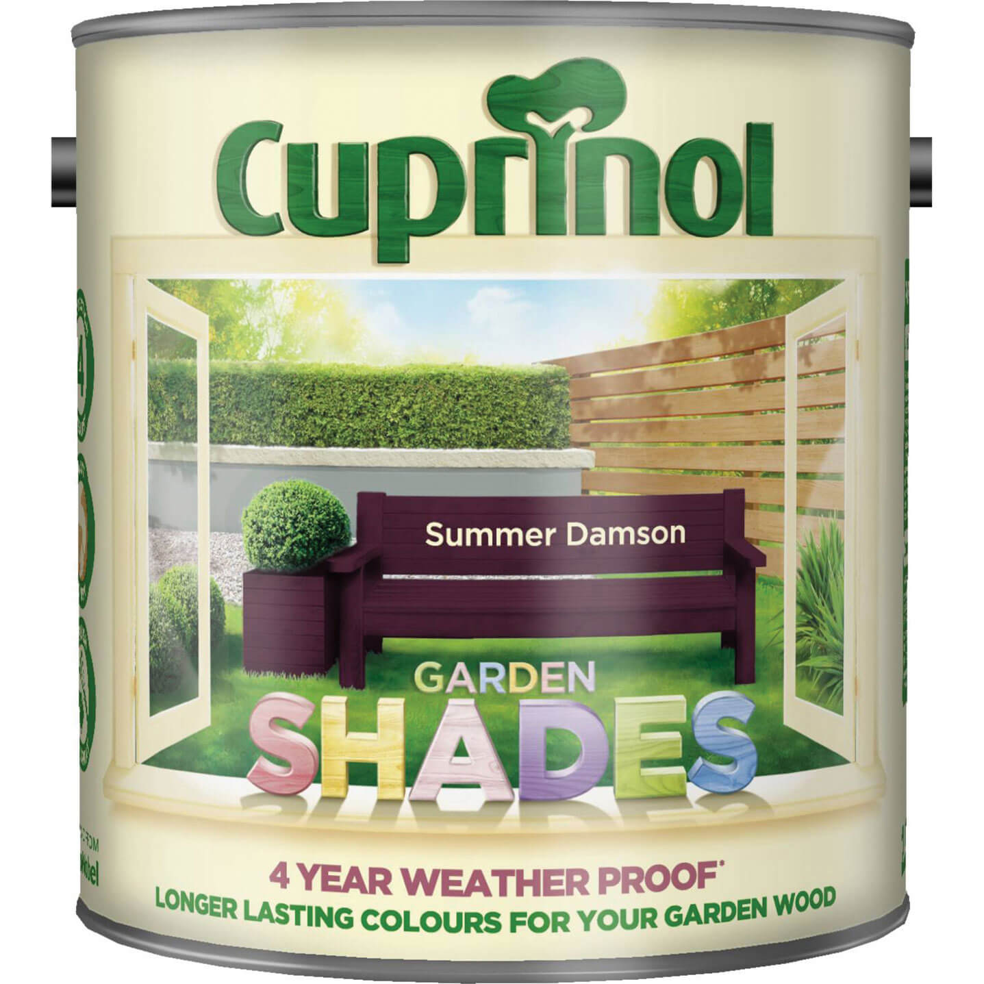 Image of Cuprinol Garden Shades Exterior Wood Protector Summer Damson 25 Litres