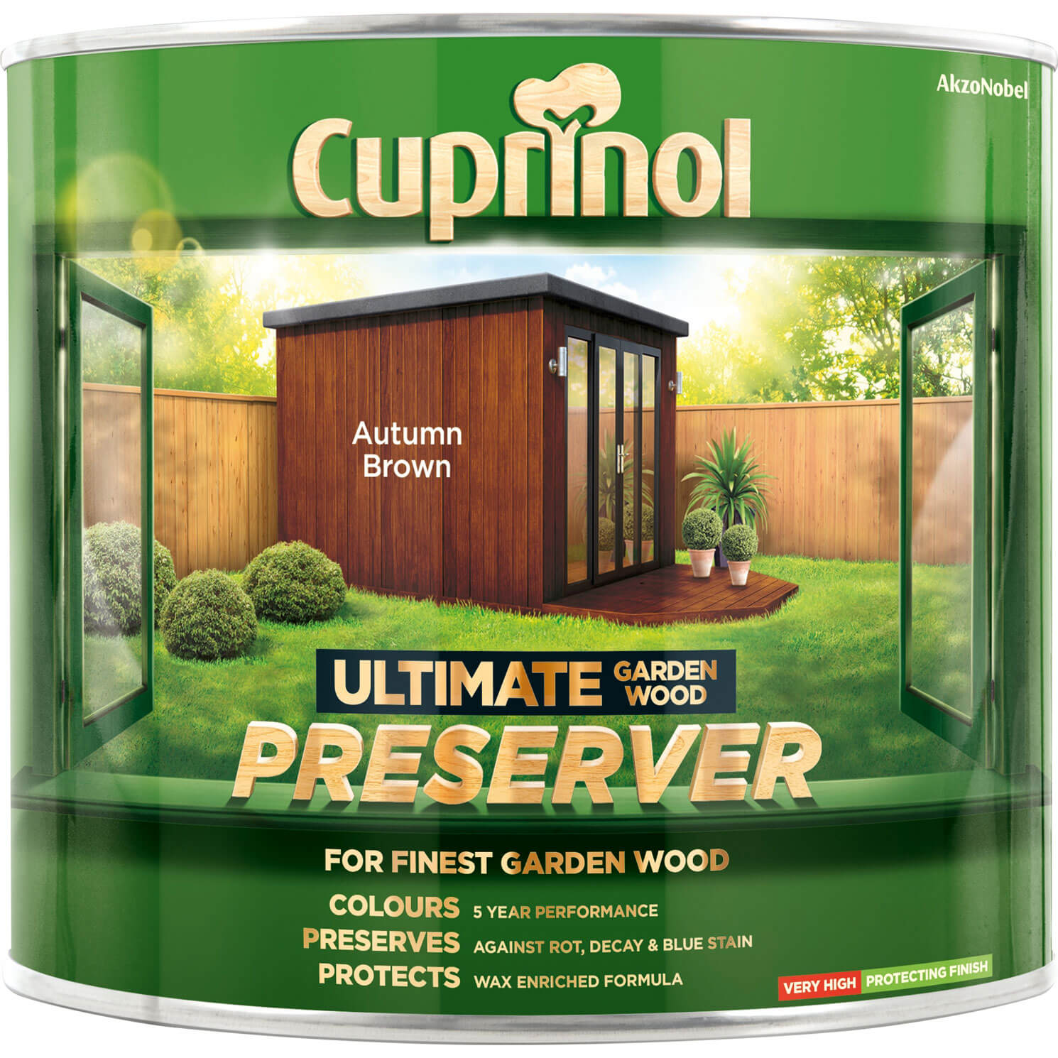 Image of Cuprinol Ultimate Garden Exterior Wood Preserver Autumn Brown 1 Litre