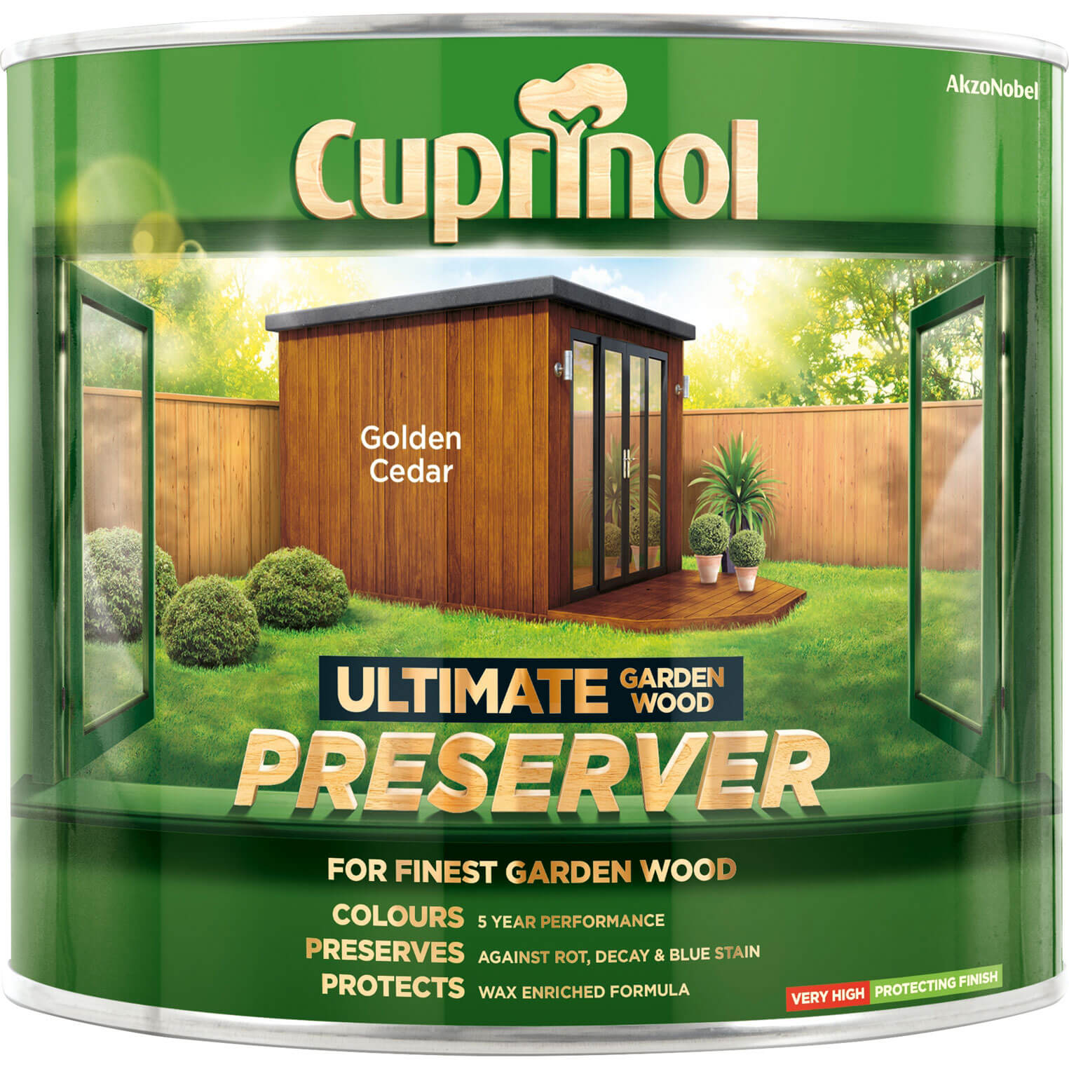 Image of Cuprinol Ultimate Garden Exterior Wood Preserver Golden Cedar 1 Litre