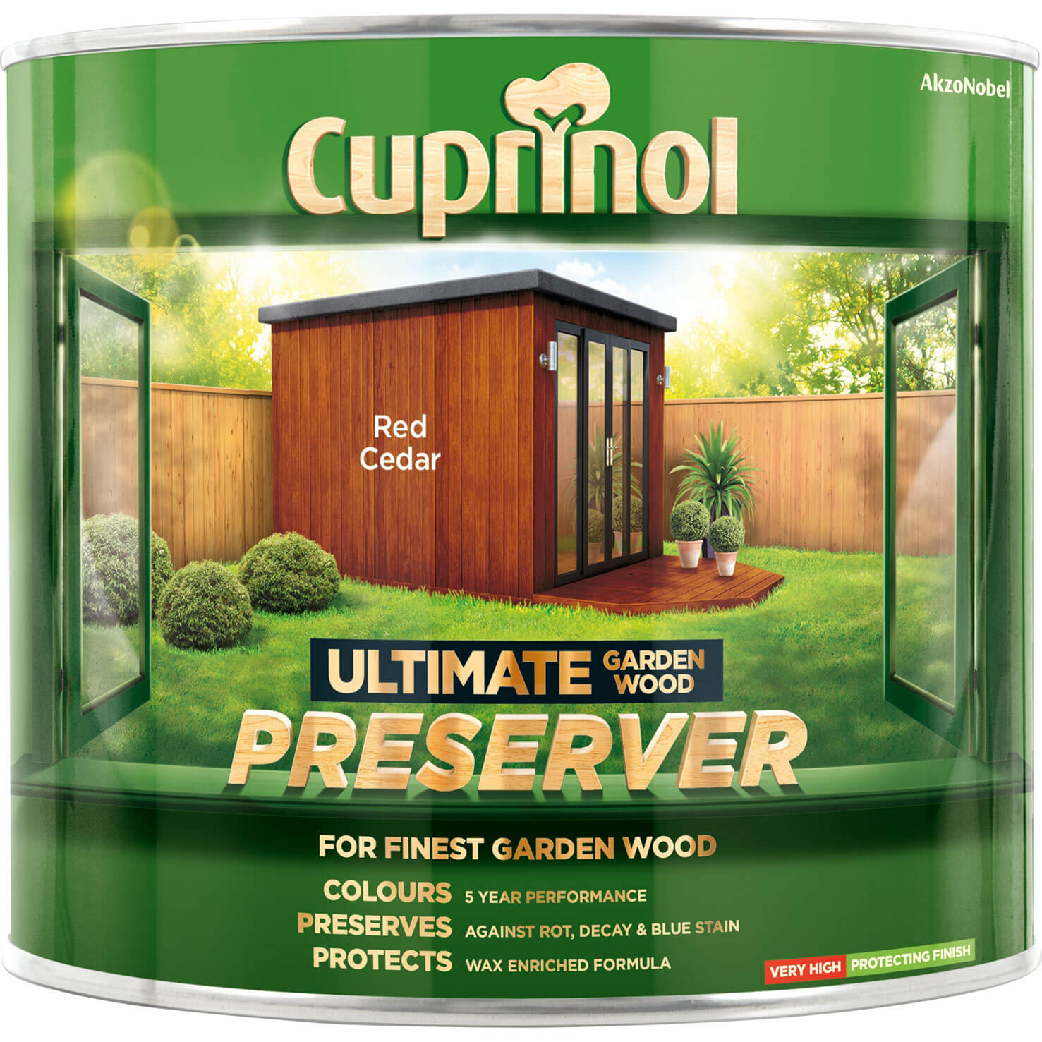 Image of Cuprinol Ultimate Garden Exterior Wood Preserver Red Cedar 1 Litre