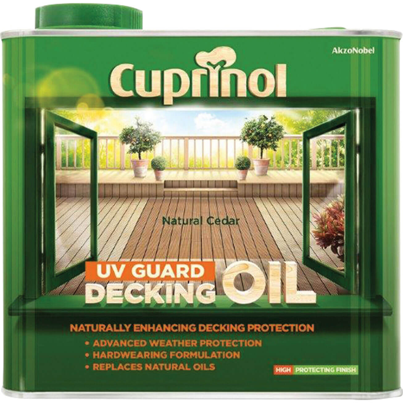 Image of Cuprinol Decking Oil and Protector Natural Cedar 25 Litre