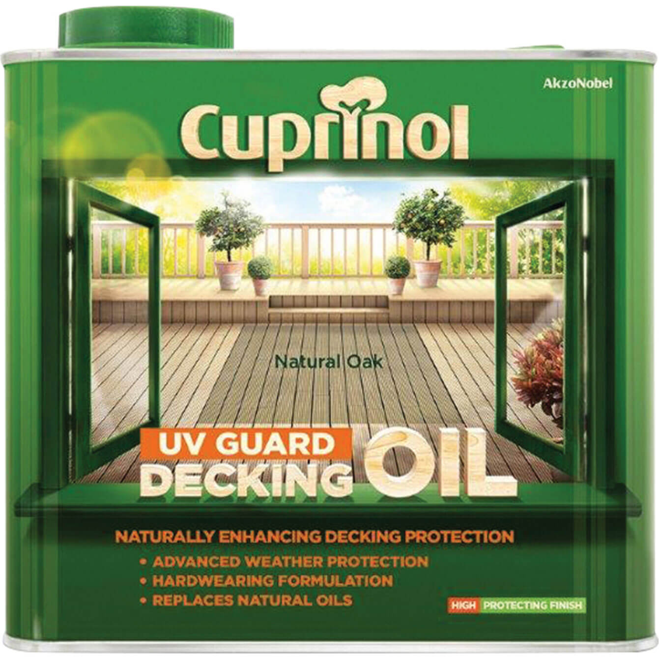 Image of Cuprinol Decking Oil and Protector Natural Oak 25 Litre