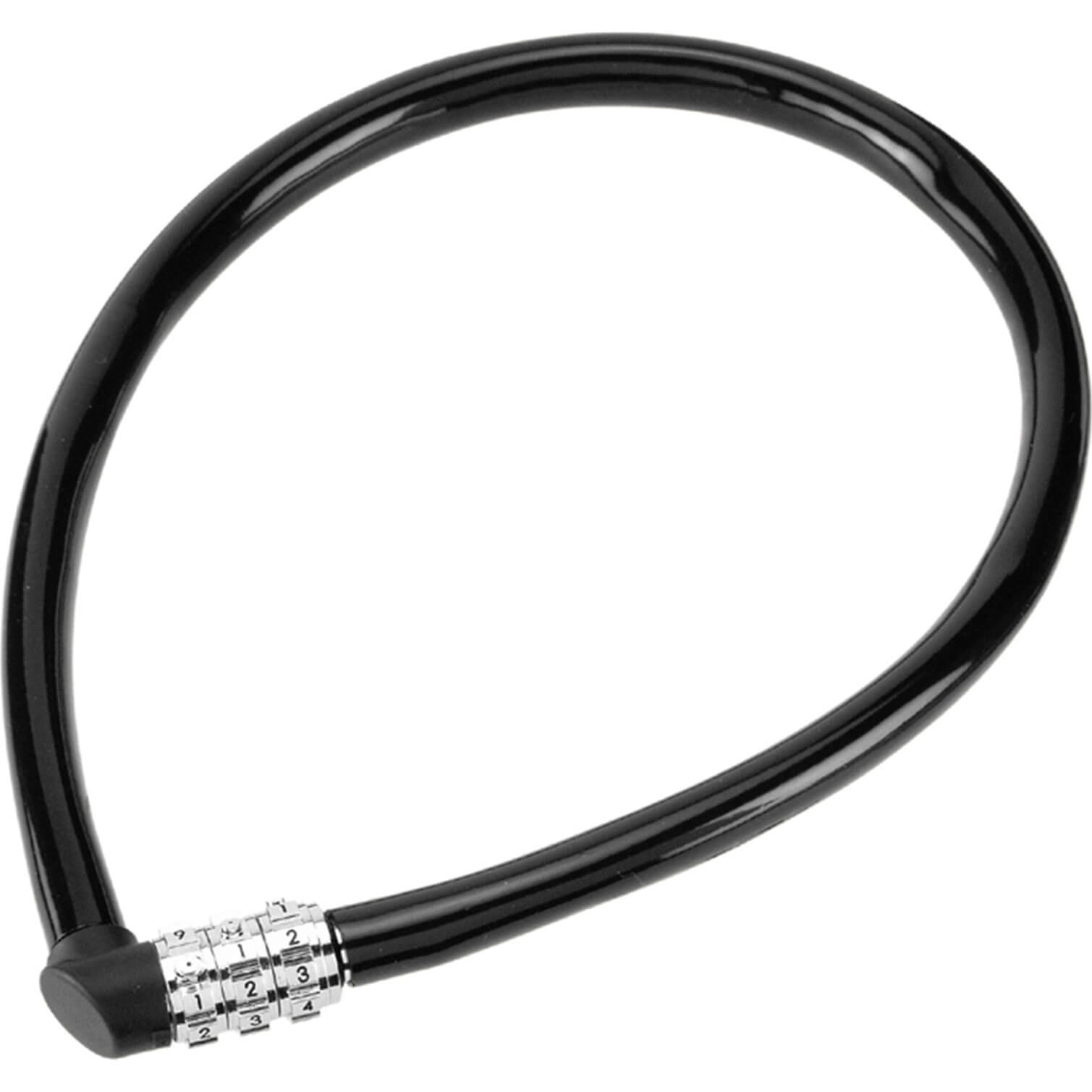 Image of abus 1100 series 1200mm combination cable bicycle lock black 7mm diameter