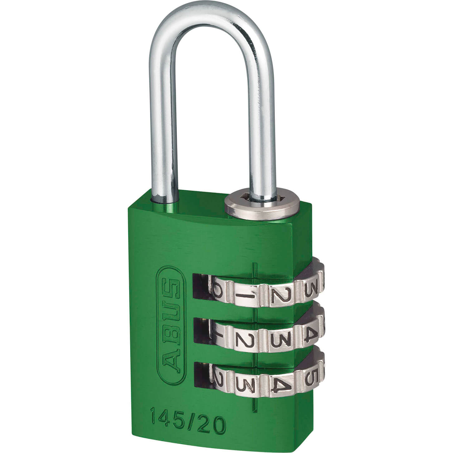 Image of Abus 20mm 145 Series Digit Aluminium Combination Padlock Green