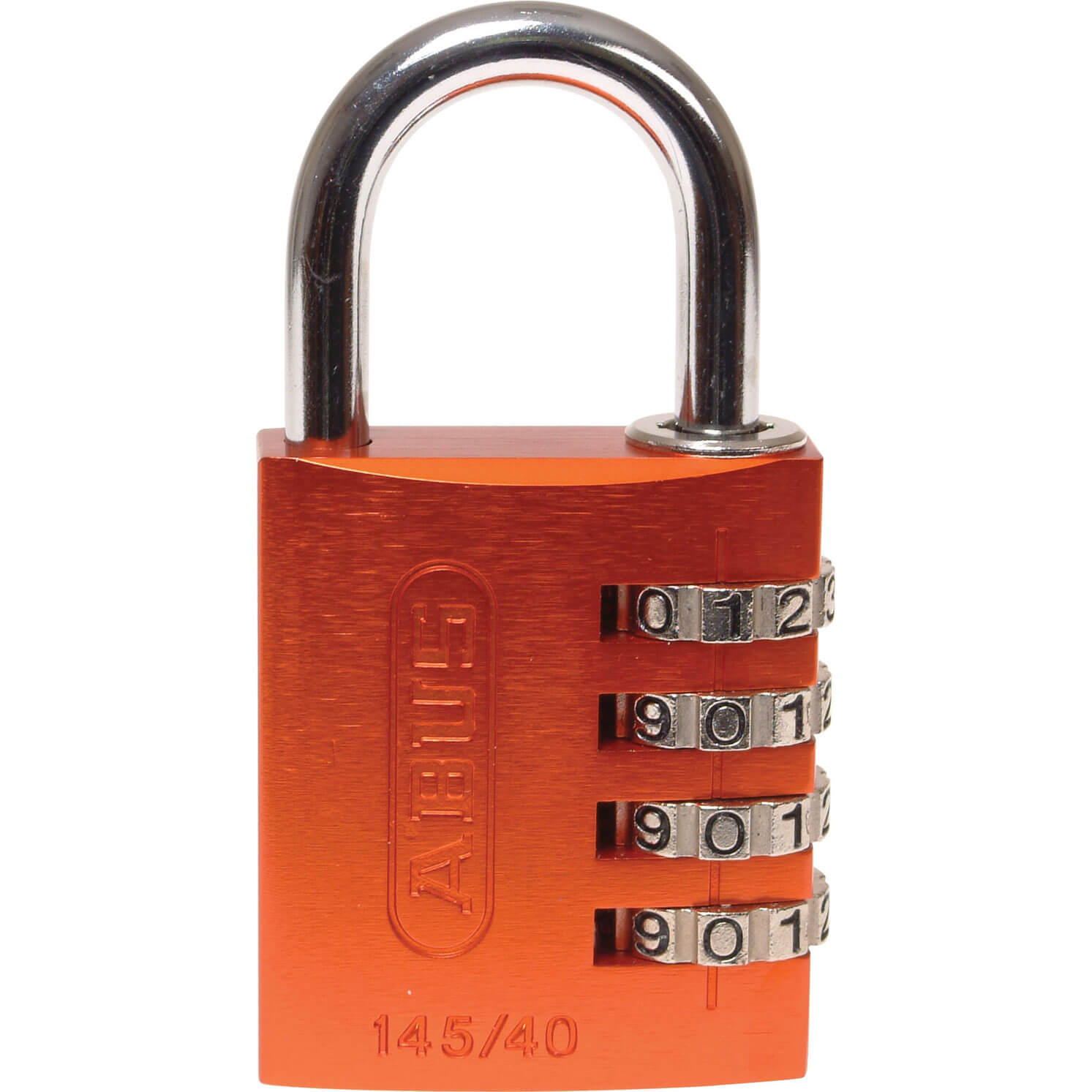 Image of Abus 40mm 145 Series 4 Digit Combination Aluminium Padlock Orange