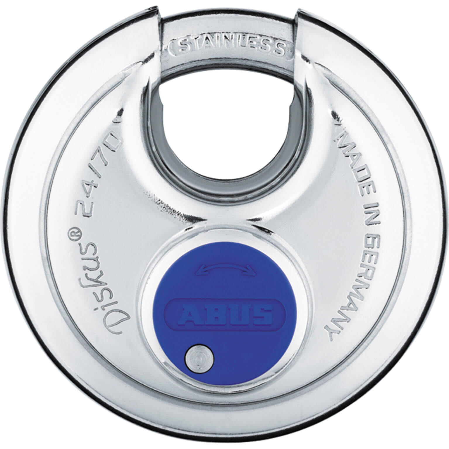 Image of Abus 70mm 24 Series Diskus All Stainless Steel Padlock Keyed Alike To Suite EE0113