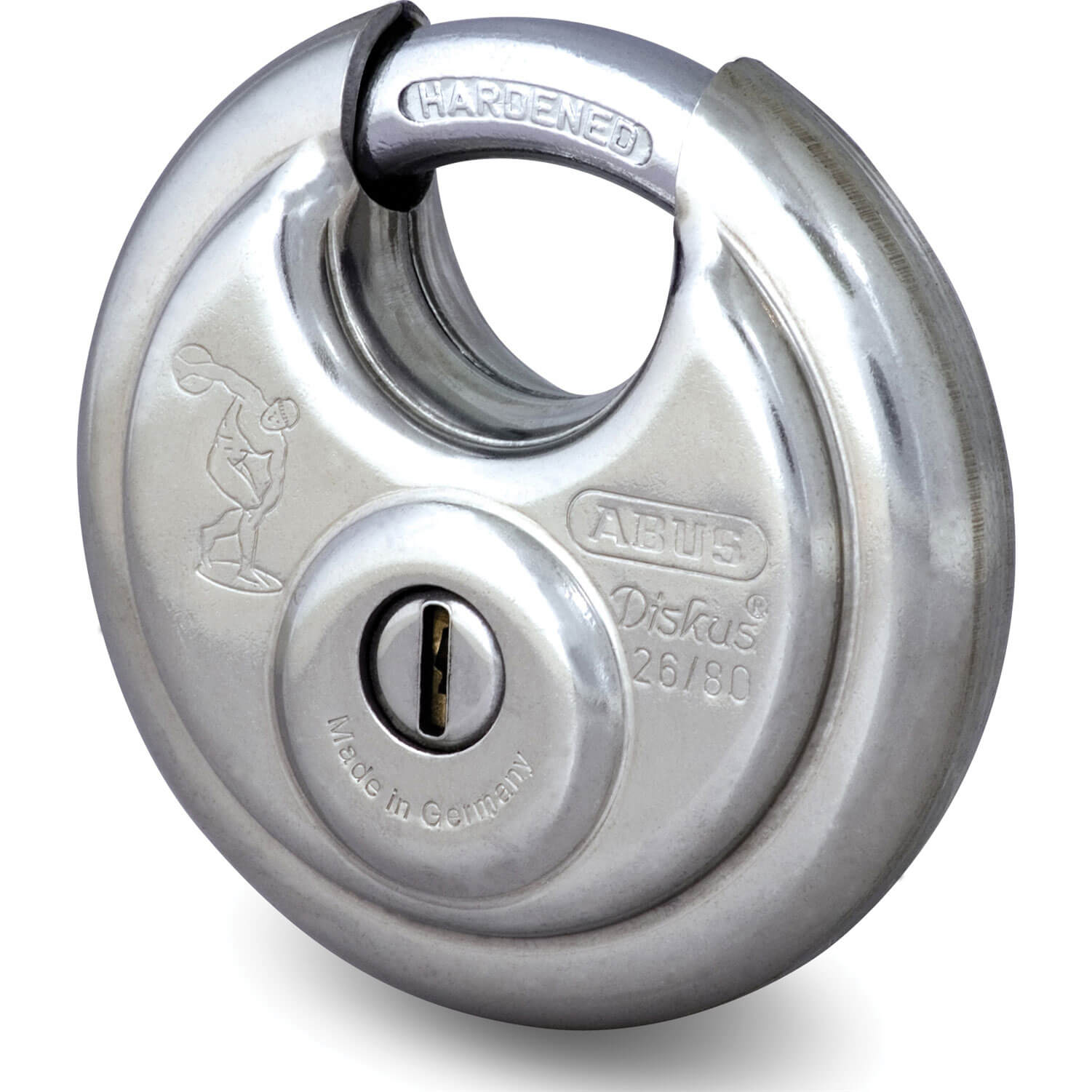 Image of Abus 80mm 26 Series Diskus Stainless Steel Bodied Padlock Keyed Alike To Suite RR00131