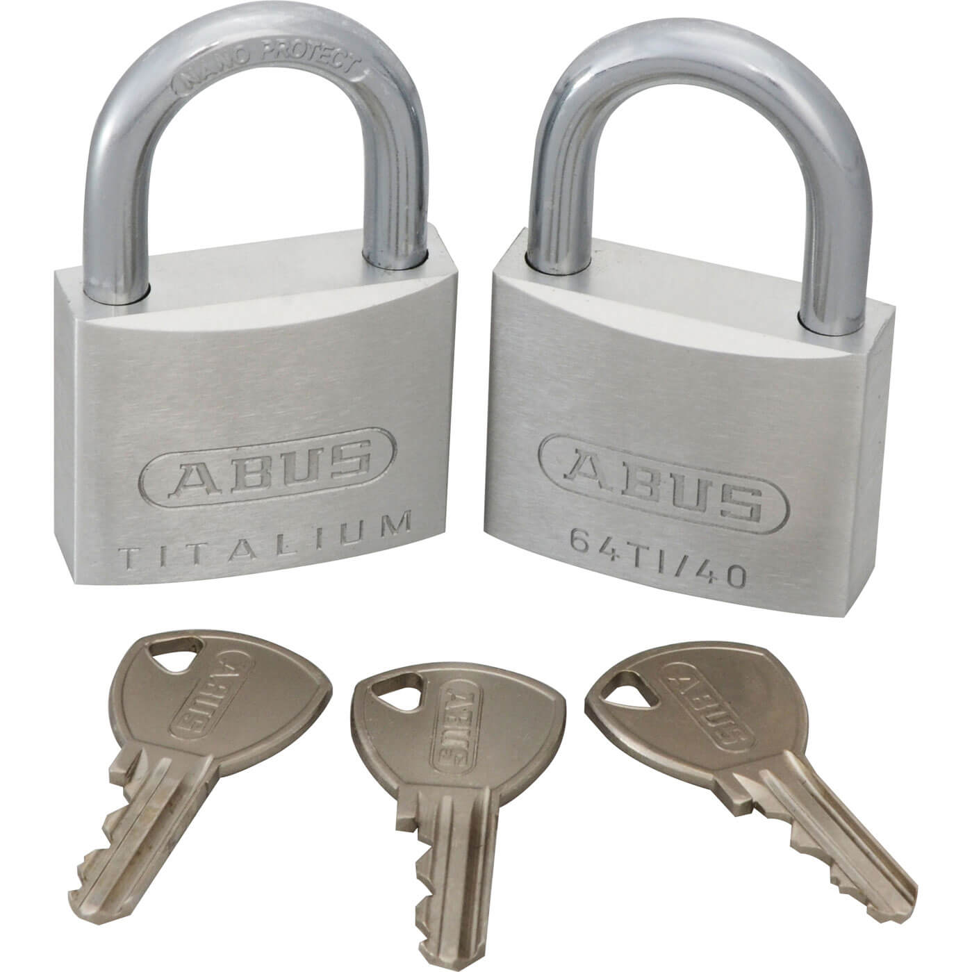 Image of Abus 40mm 64ti Series Titalium Padlock Pack of 2