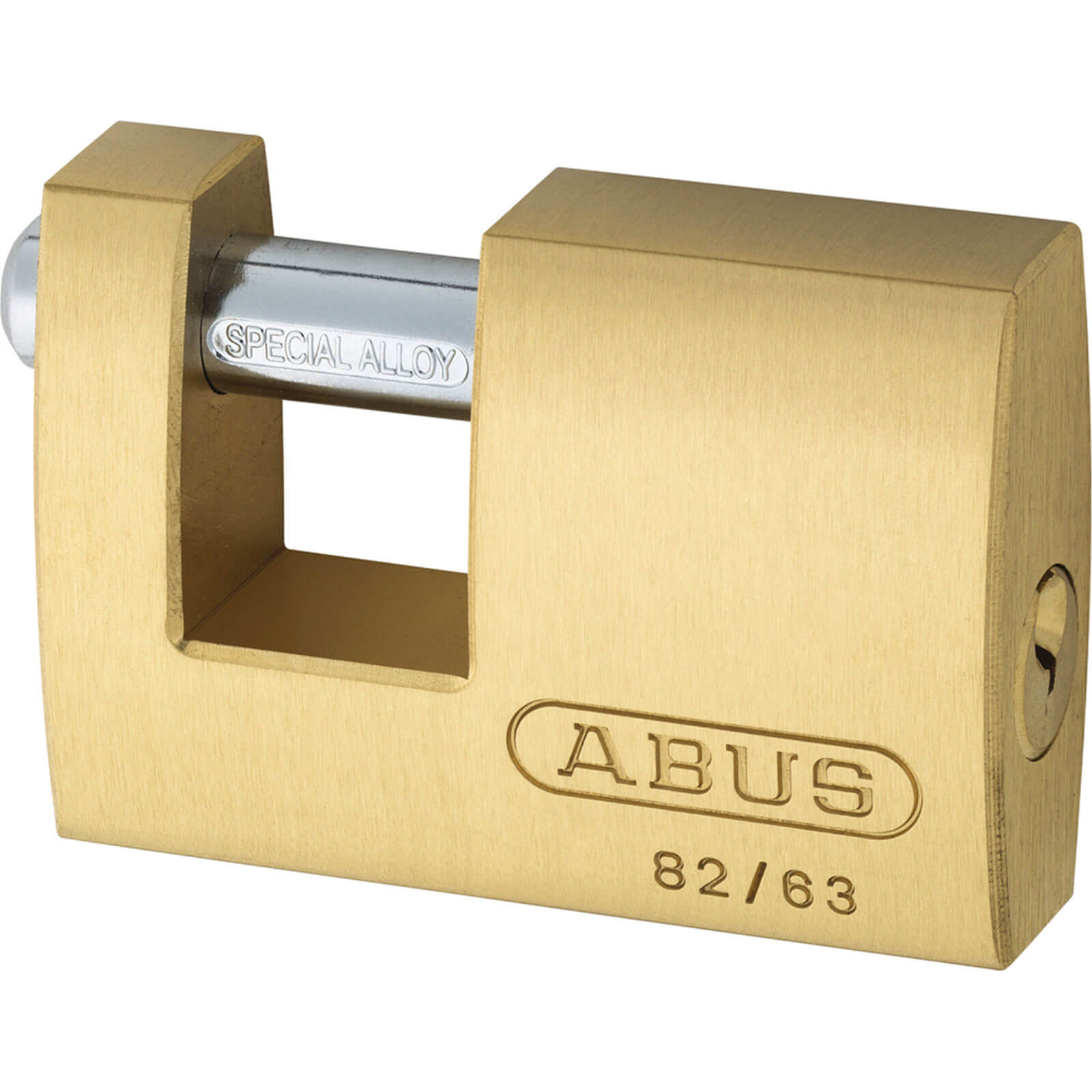 Image of Abus 63mm 82 Series Monoblock Brass Shutter Padlock Keyed Alike to Suite 8501