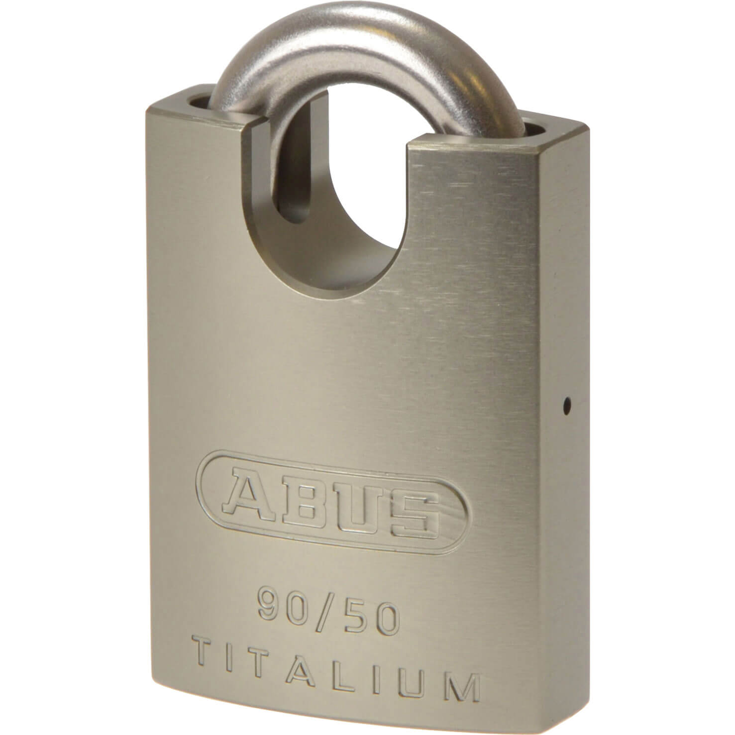 Image of ABUS 50mm 90RK Series Titalium Padlock with Stainless Steel Closed Shackle Keyed Alike to Suite KA2745