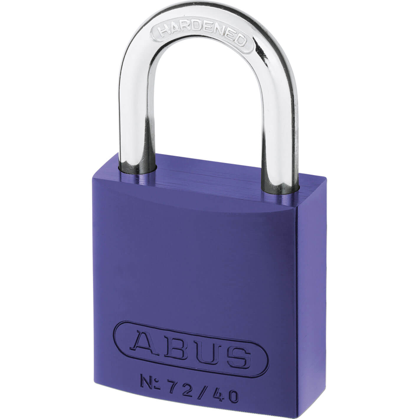 Image of abus 40mm 72 series aluminium padlock violet keyed alike to suite tt04072