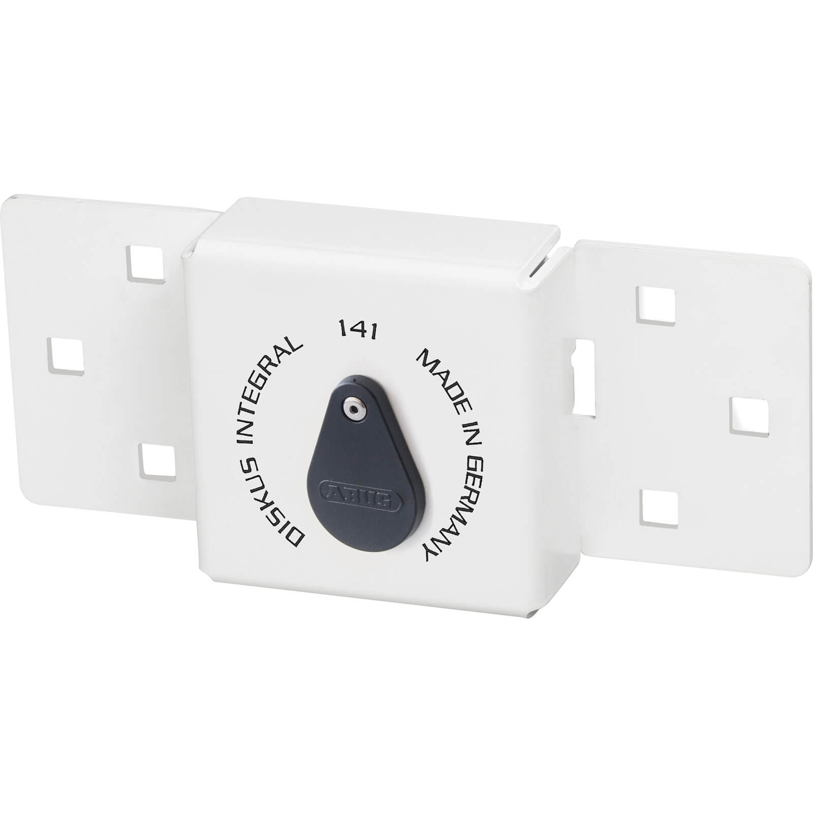 Image of Abus 141 Series White Integral Van and Shed Hasp with 2370 Diskus Padlock
