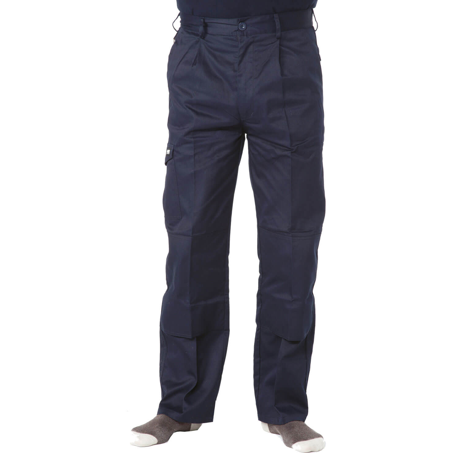 Image of Apache Mens Industry Work Trousers Navy Waist 34 Leg 31