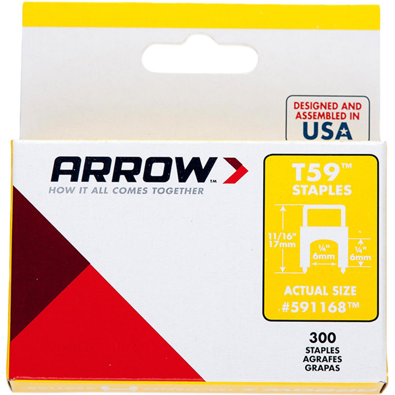 Image of Arrow Insulated Staples 300 6X6mm Clear