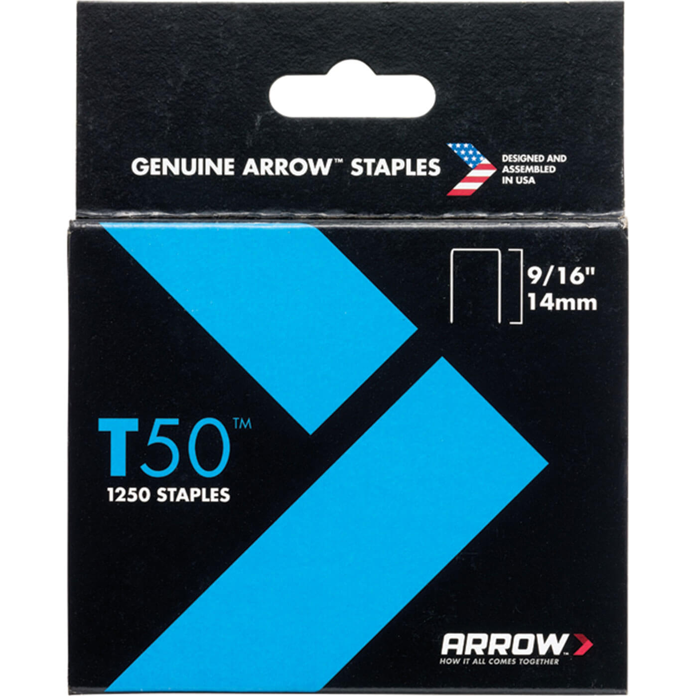 Image of Arrow T50 Staples 14mm 916 Pack of 1250