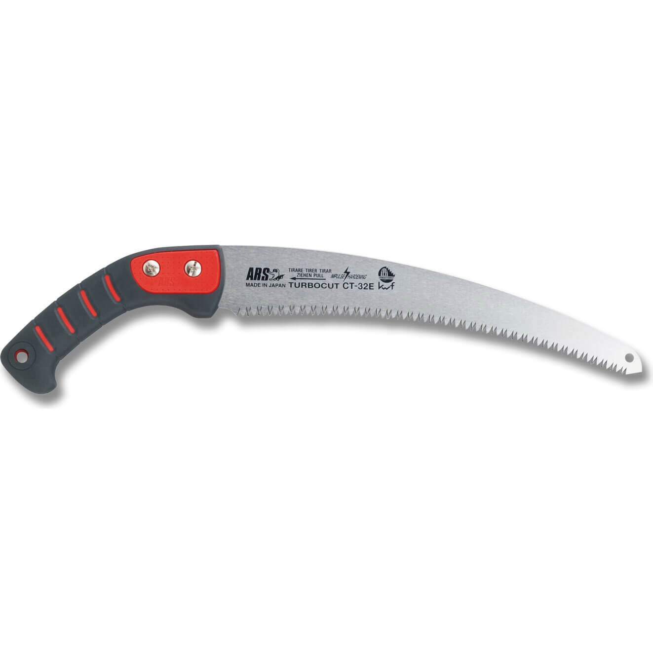 Image of ARS CT32E Pruning Saw with Rubber Grip Handle Sheath and 300mm Turbocut Straight Blade Overall 500mm Long