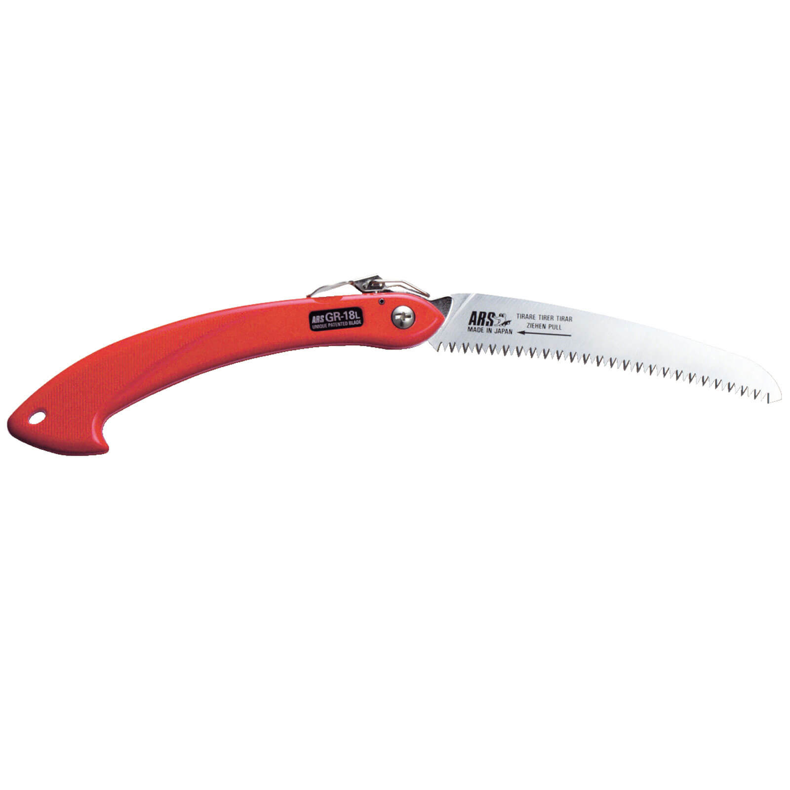 Image of ARS GR18L Folding Pruning Saw with 180mm Turbocut Curved Blade Overall 410mm Long