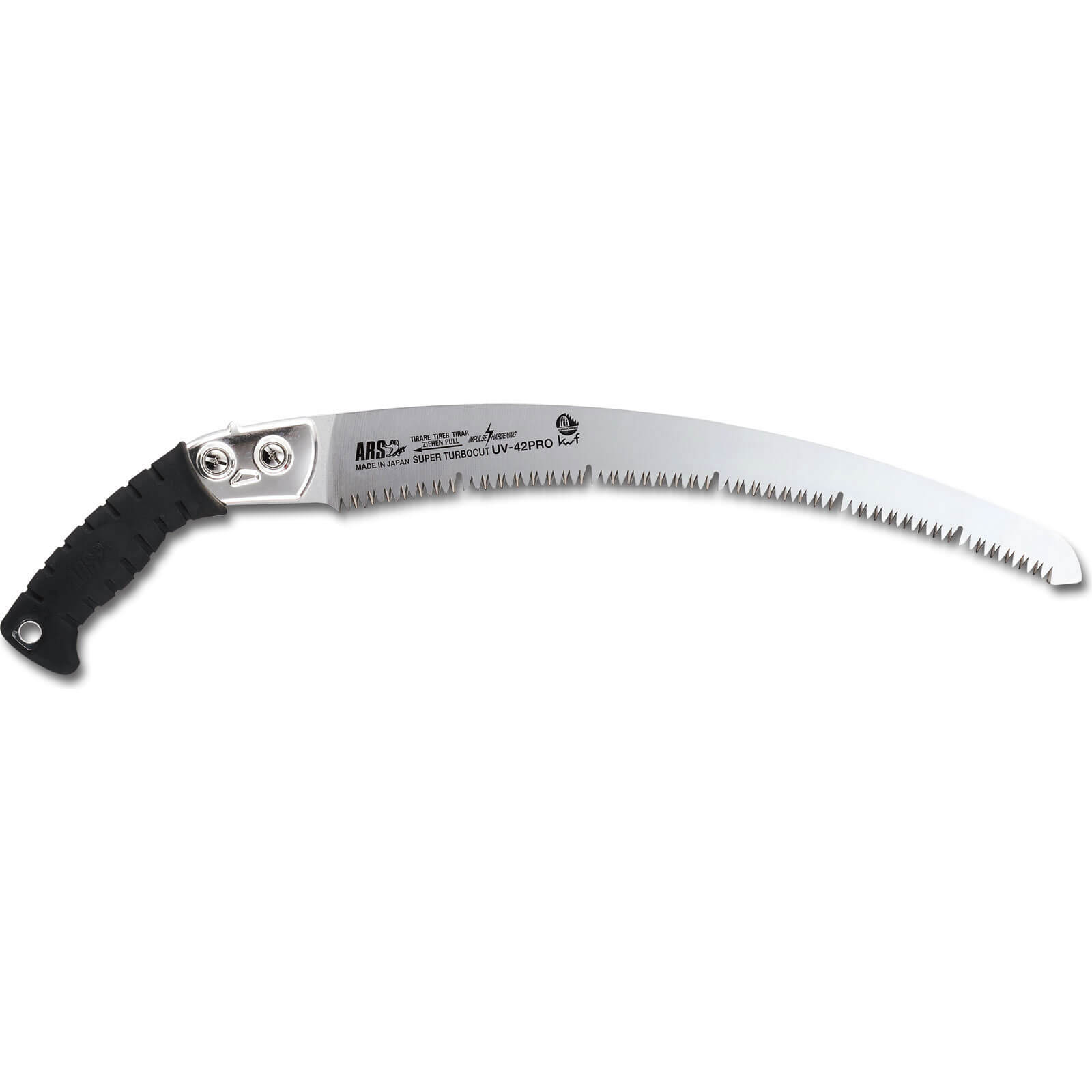 Image of ARS UV42PRO Pruning Saw with Rubber Grip Handle Sheath and 420mm Super Turbocut Curved Blade Overall 600mm Long