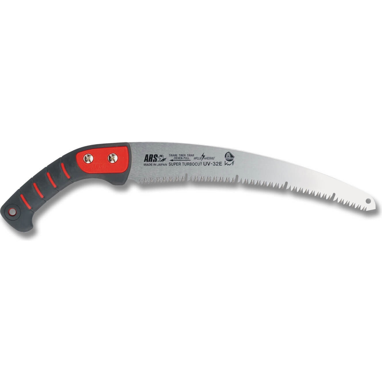 Image of ARS UV32E Pruning Saw with Rubber Grip Handle Sheath and 300mm Super Turbocut Straight Blade Overall 500mm Long