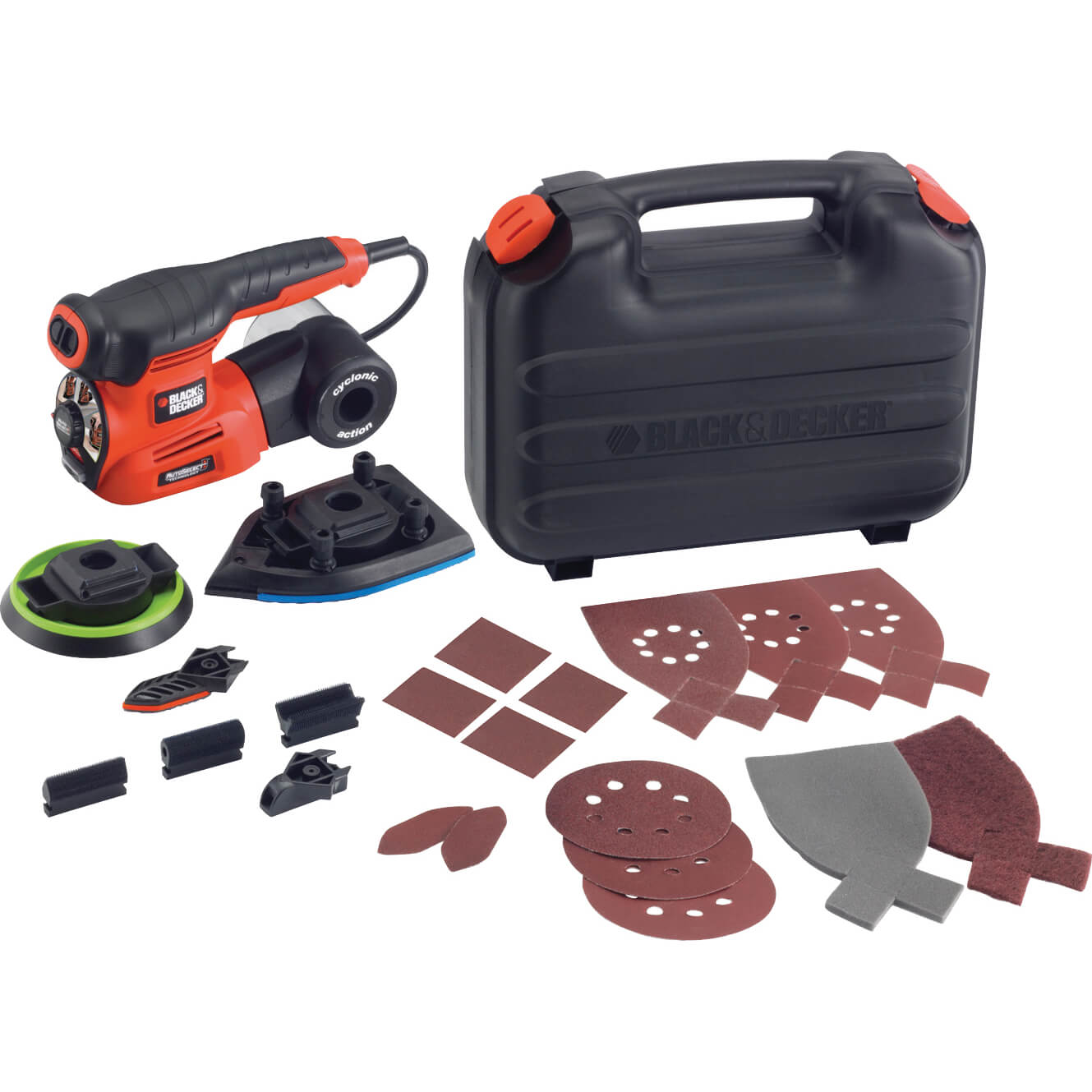 Image of Black and Decker KA280K Autoselect 4 In 1 Multi Sander with 19 Accessories 220w 240v