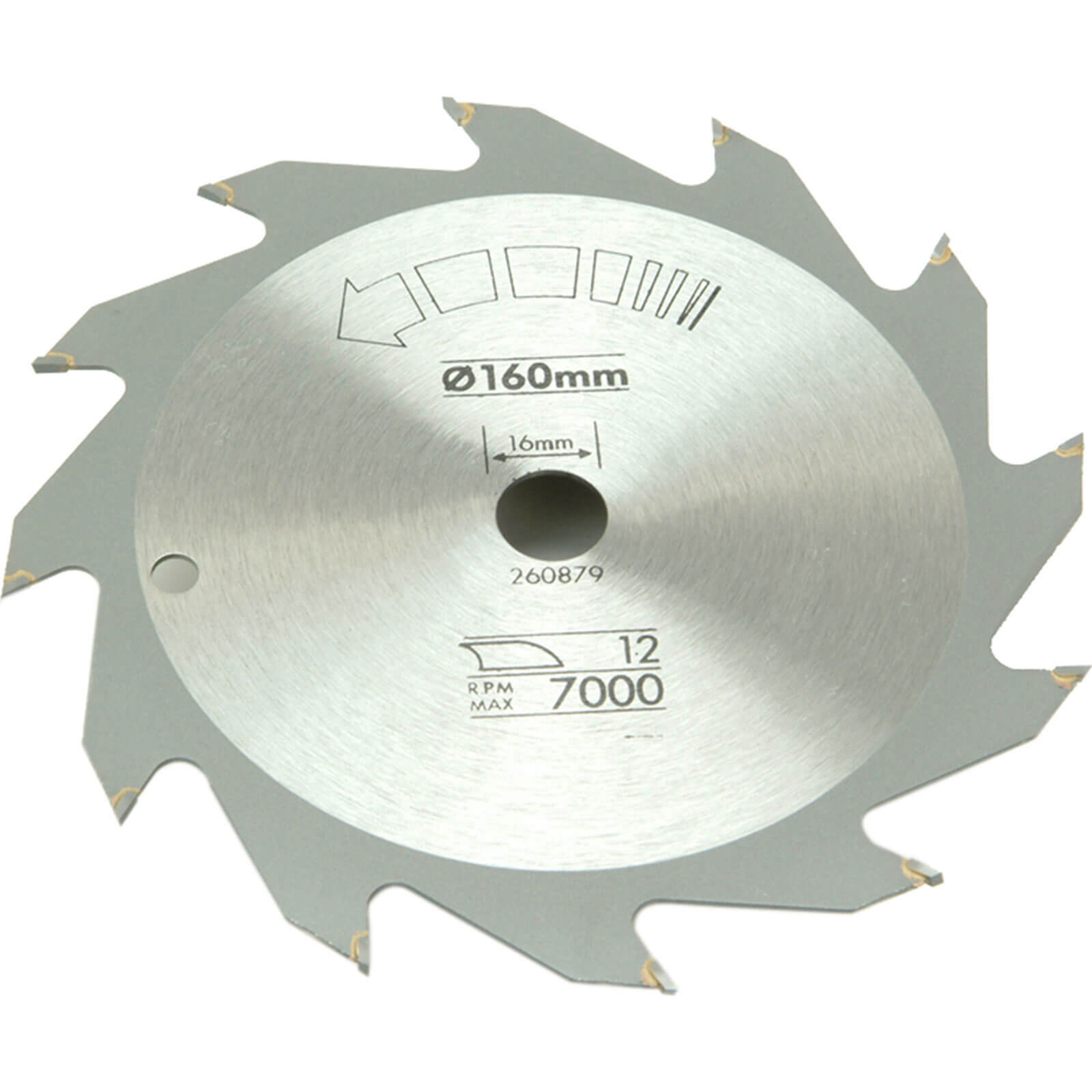 Image of Black and Decker X13100 Rip Circular Saw Blade 160mm with 16mm Bore and 12 Teeth